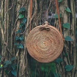 Bali Round Rattan Straw Bag